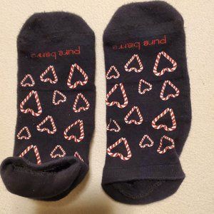 Candy Cane Heart Barre Socks